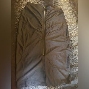 Satin Black Pencil Skirt